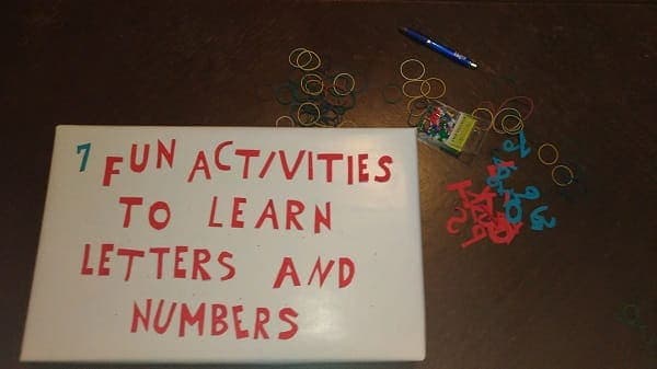 7 fun Activities to Learn Letters and Numbers - Materials needed