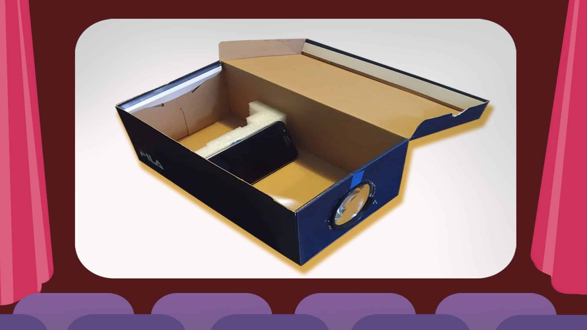How to Make a Cardboard Projector using Smartphone and Magnifying Glass