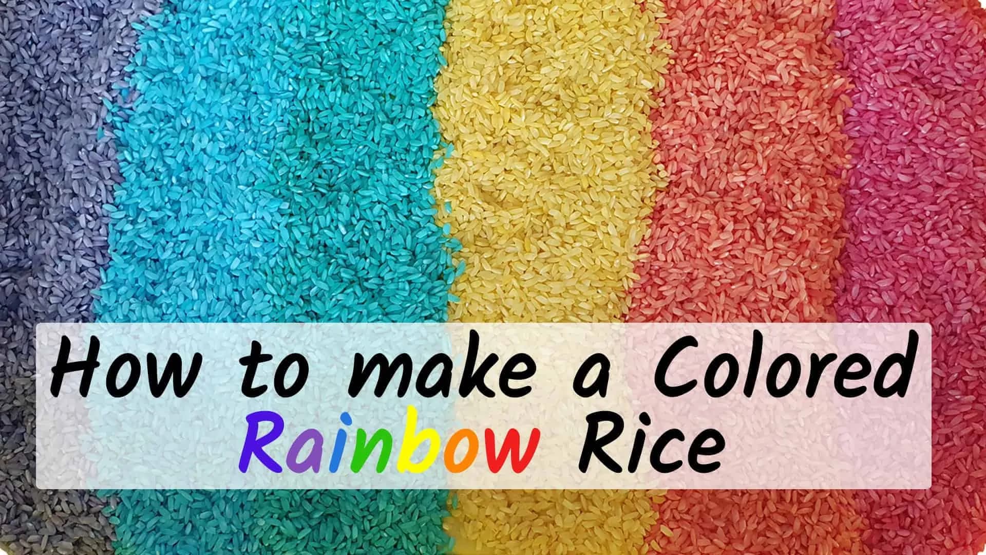 How to make colored rice - indoor activity for kids