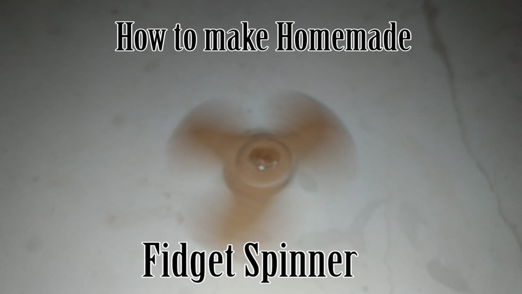 A homemade fidget spinner
