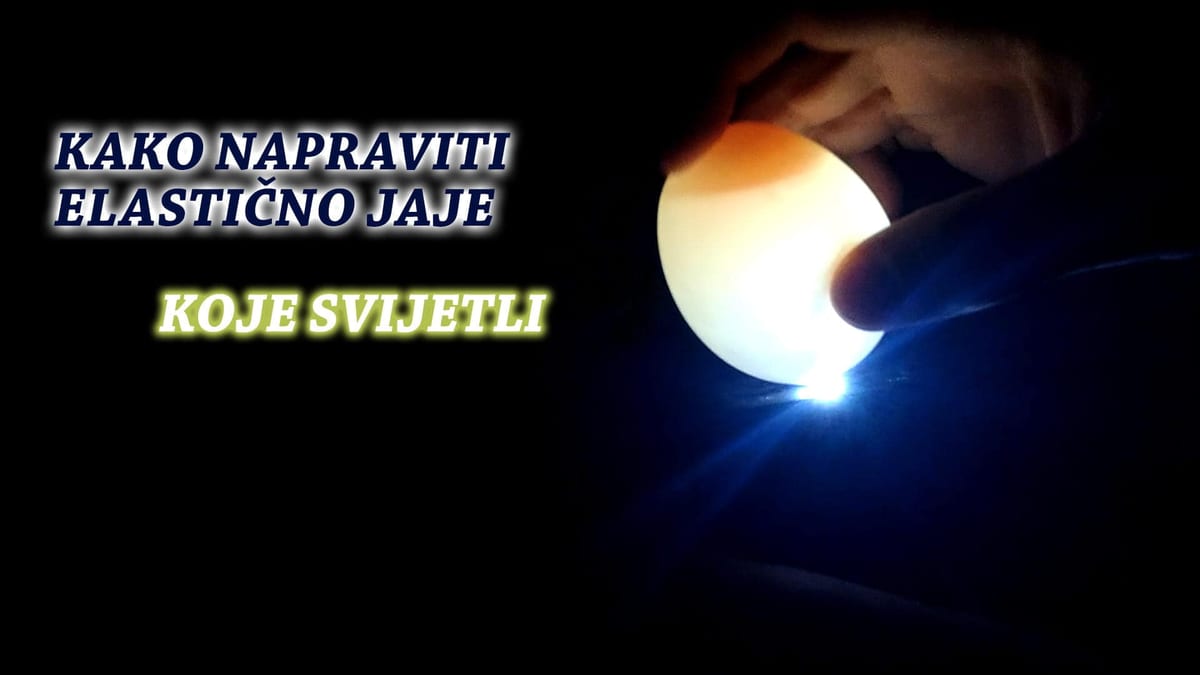 Elastično jaje koje svijetli, napravljeno u octu