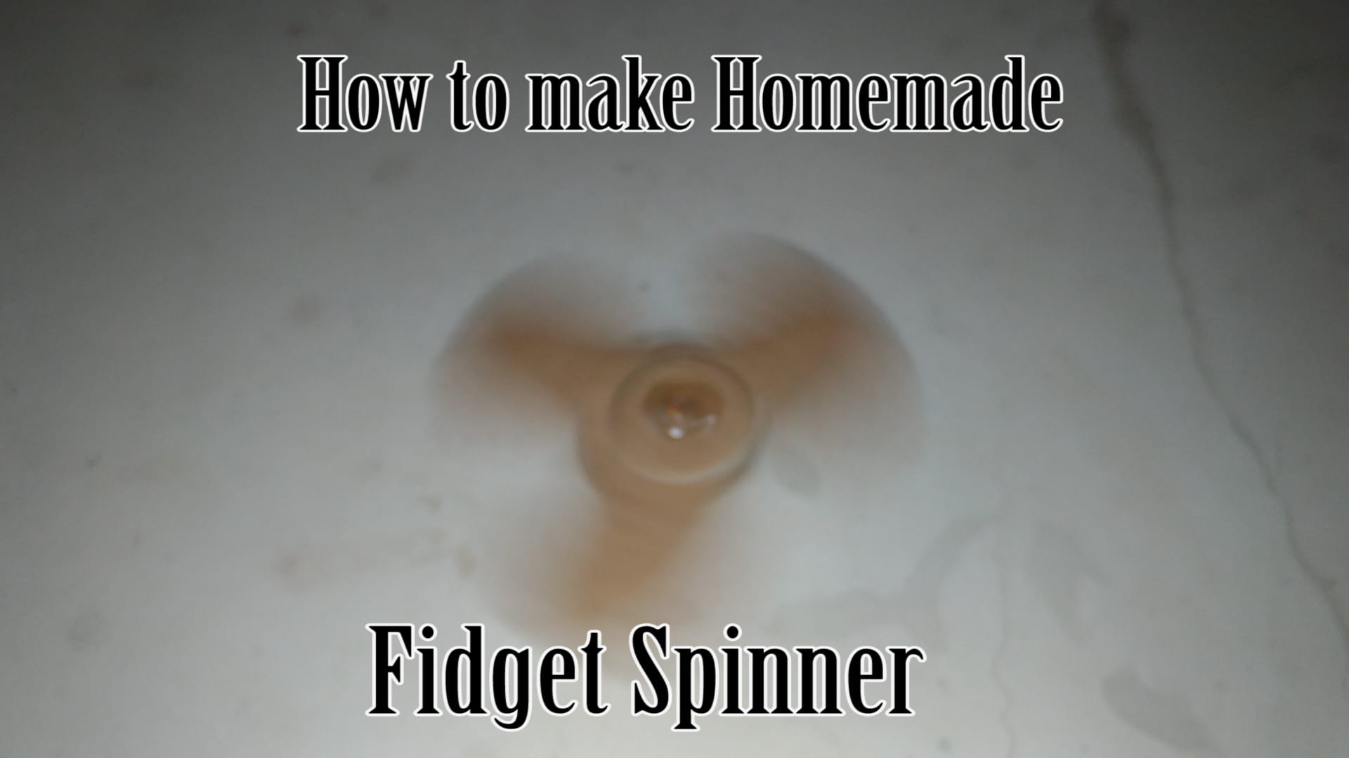 A homemade fidget spinner