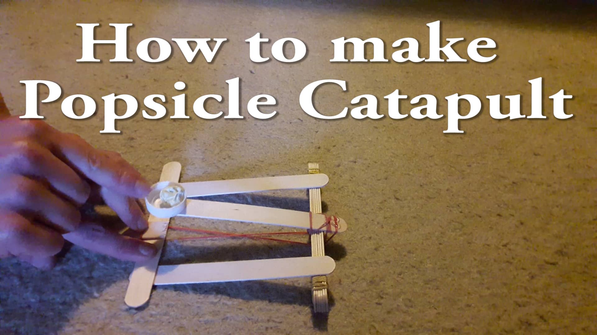 A popsicle stick catapult