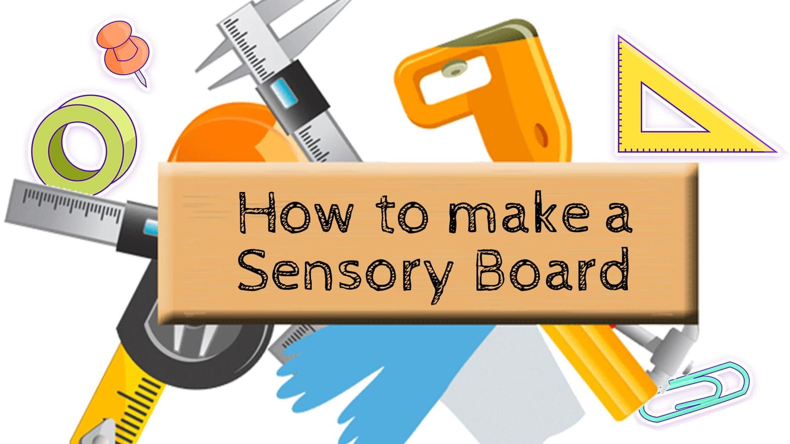A homemade sensory board for children