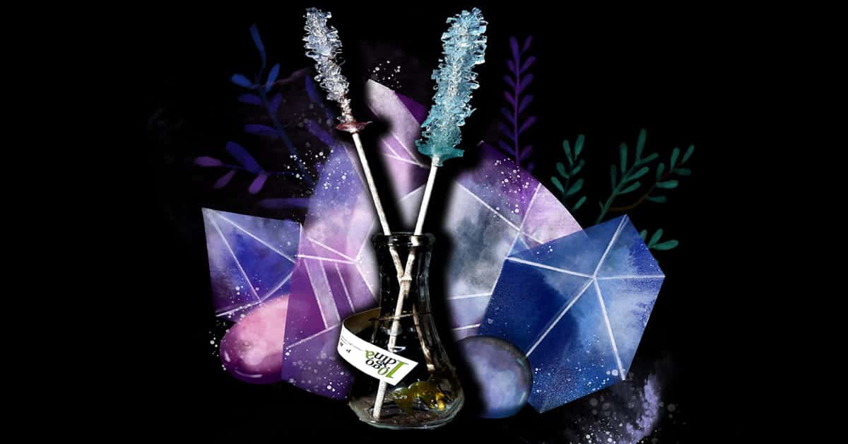 Homemade sugar crystals
