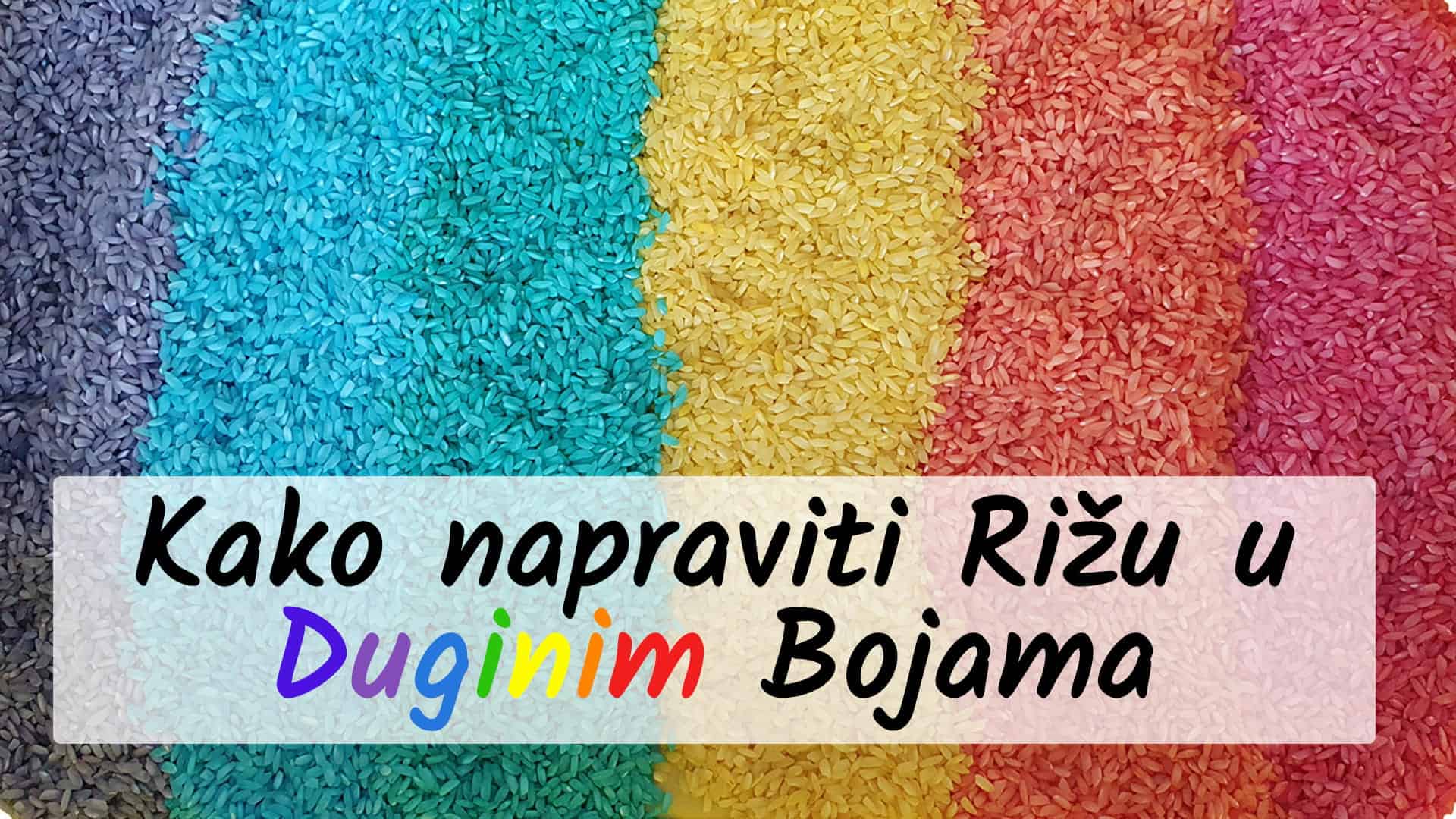 Obojena riža u duginim bojama