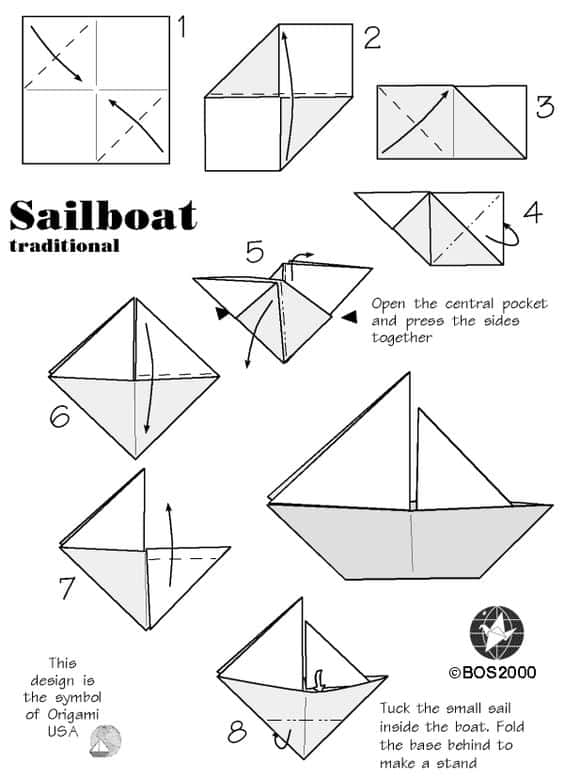 origami sailboat instructions printable